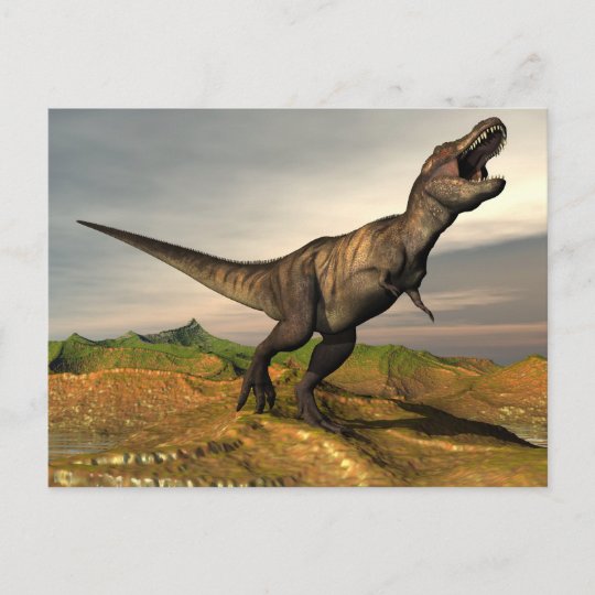 ティラノサウルス レックスのレックスの恐竜 3dは描写します ポストカード Zazzle Co Jp