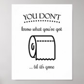 トイレおもしろい紙浴室 ポスター Zazzle Co Jp