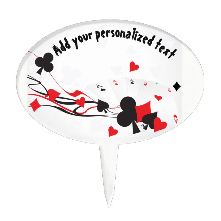 トランプゲームのハートのエースはスペードのダイヤモンドを協力させます ケーキピック Zazzle Co Jp