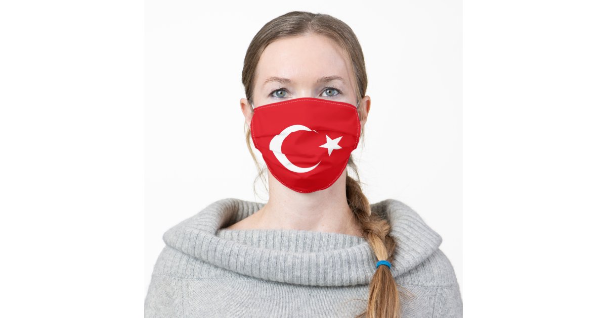 トルコ国旗とトルコのファッション Sportsマスク 大人用布マスク Zazzle Co Jp