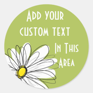 デイジー 花 模様シール Zazzle Co Jp