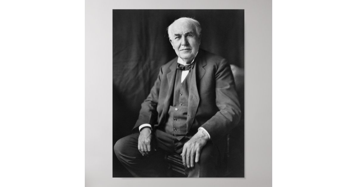 トーマス エジソン 発明家およびビジネスマン ポスター Zazzle Co Jp