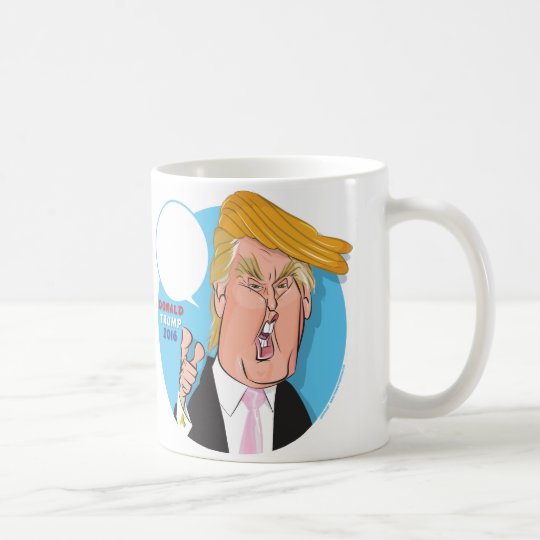 ドナルド トランプの漫画のコーヒー マグ キャプションを書きます コーヒーマグカップ Zazzle Co Jp