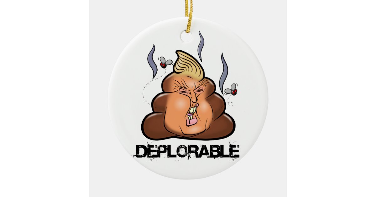 ドナルド トランプ Trumpy Pooおもしろいなpoo Emojiアイコン セラミックオーナメント Zazzle Co Jp