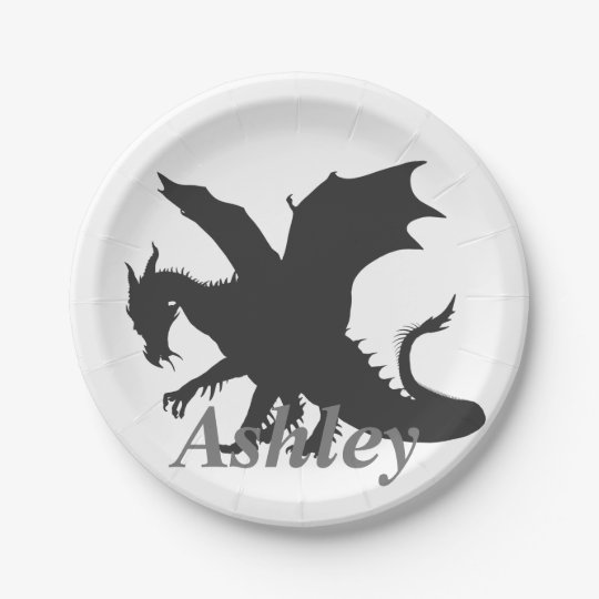 ドラゴンのシルエット 炎の黒 ペーパープレート Zazzle Co Jp ドラゴンのシルエット 炎の黒 ペーパープレート Zazzle Co Jp