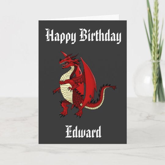 ドラゴンの名前入りな神話上創造物の誕生日 カード Zazzle Co Jp