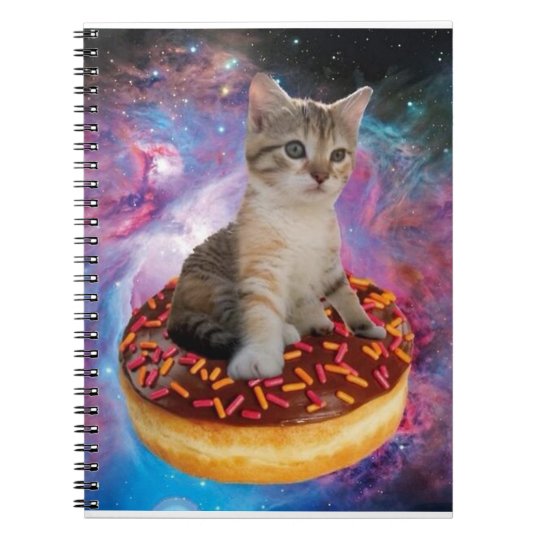 ドーナツ猫猫の宇宙子猫かわいい猫ペットネコ科 ノートブック Zazzle Co Jp