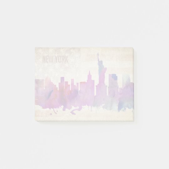 ニューヨークシティのny の水彩画都市スカイライン ポストイット Zazzle Co Jp ニューヨークシティのny の水彩画都市スカイライン ポストイット Zazzle Co Jp