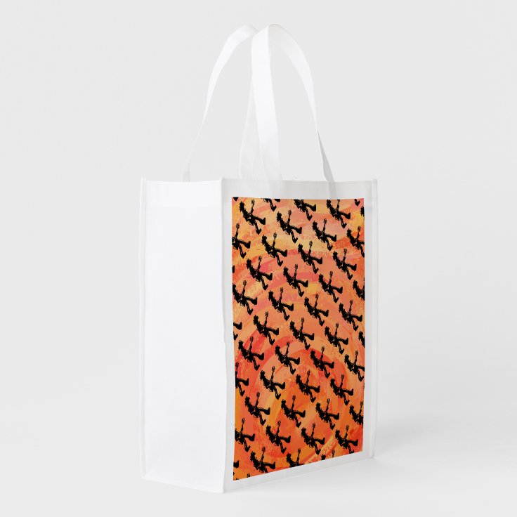 ニューヨークブギーナイツギターオレンジ エコバッグ Zazzle Co Jp