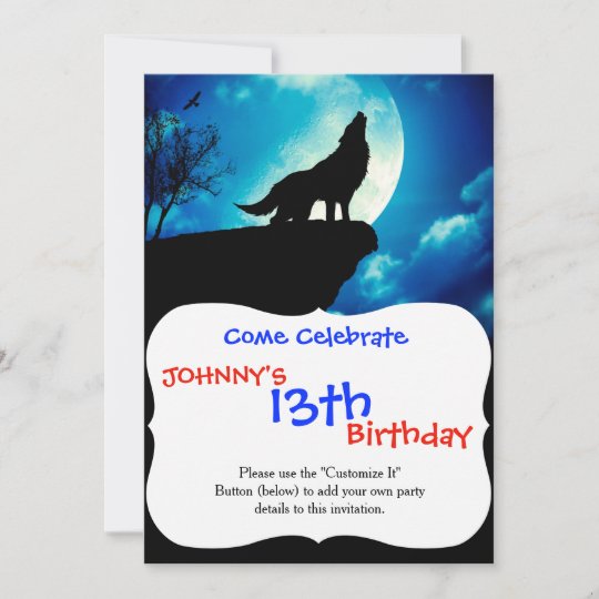 ハウリン ウルフ アート ムーン ウルフ ワイルド ウルフ 招待状 Zazzle Co Jp