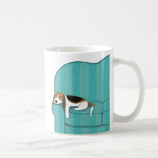 ハッピーカウチビーグル かわいい眠り犬 ペットアート コーヒーマグカップ Zazzle Co Jp