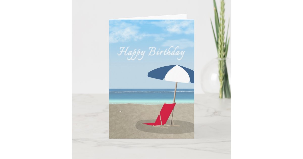 ハッピーバースデーのビーチ カード Zazzle Co Jp ハッピーバースデーのビーチ カード Zazzle Co Jp