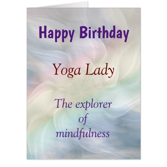 ハッピーバースデーヨガレディデザインカード カード Zazzle Co Jp