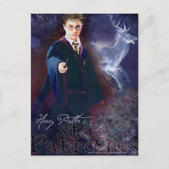 ハリー ポッターシリーズの雄鹿patronus ポストカード Zazzle Co Jp