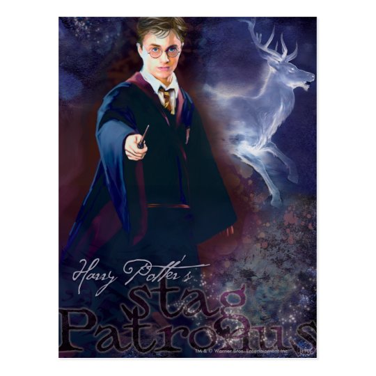 ハリー ポッターシリーズの雄鹿patronus ポストカード Zazzle Co Jp