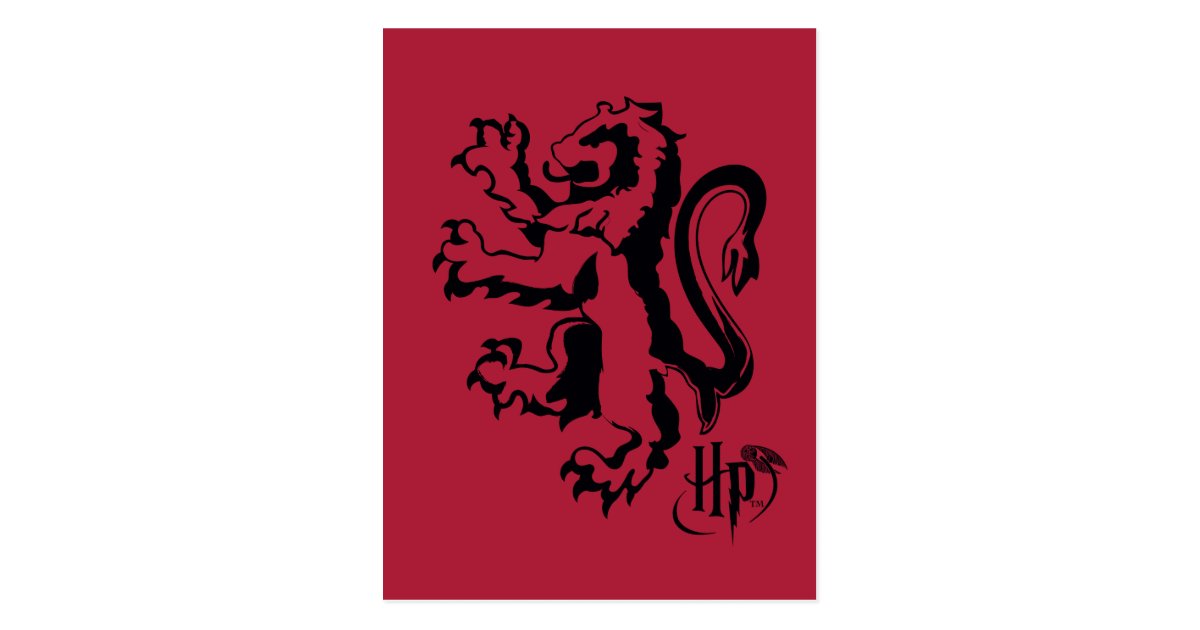 ハリー ポッターシリーズ Gryffindorのライオンアイコン ポストカード Zazzle Co Jp