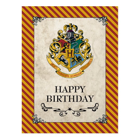 ハリー ポッターシリーズ Hogwartsのハッピーバースデー ポストカード Zazzle Co Jp