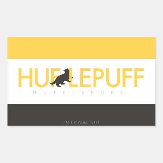 ハリー ポッターシリーズ Hufflepuffの家のプライドのロゴ 長方形シール Zazzle Co Jp