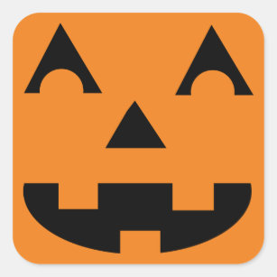 カボチャ 顔シール Zazzle Co Jp