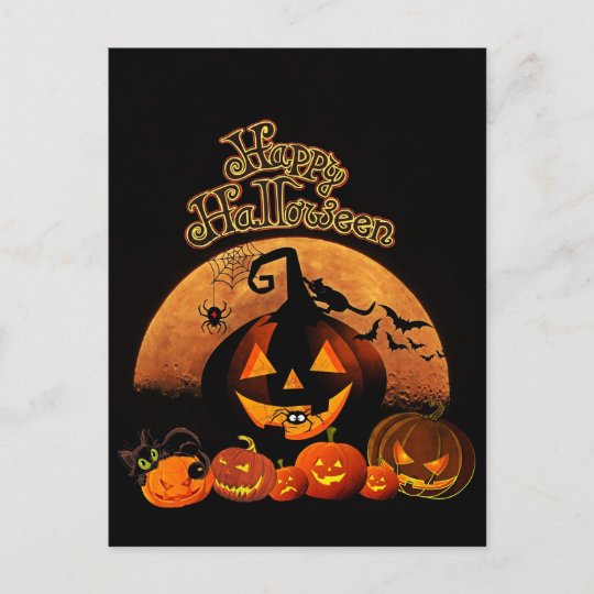 ハロウィン ハッピーハローウィンカプチンズ ポストカード Zazzle Co Jp