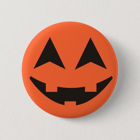 ハロウィーンのカボチャのちょうちんのカボチャ顔のハロウィンボタン 缶バッジ Zazzle Co Jp