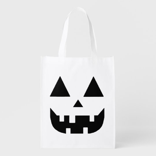 ハロウィーンのカボチャのちょうちんカーブパンプキン顔 エコバッグ Zazzle Co Jp