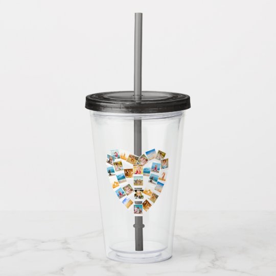 ハート型の写真コラージュ カップタンブラーに行く アクリルタンブラー Zazzle Co Jp ハート型の写真コラージュ カップタンブラーに行く アクリルタンブラー Zazzle Co Jp