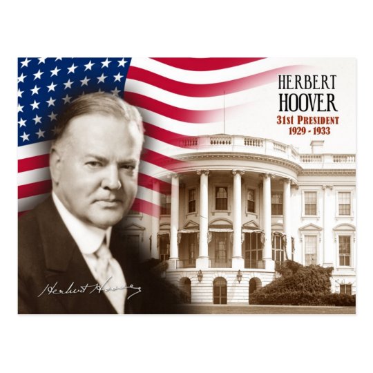 ハーバート フーヴァー 米国の第31大統領 ポストカード Zazzle Co Jp