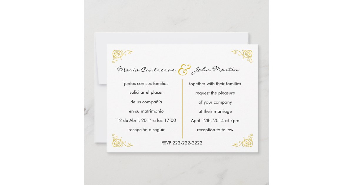 バイリンガル英語スペインの結婚式招待状 招待状 Zazzle Co Jp バイリンガル英語スペインの結婚式招待状 招待状 Zazzle Co Jp