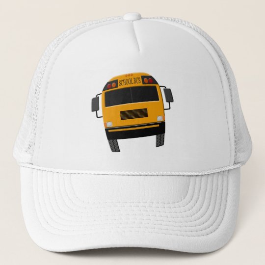 バスが付いているレトロの古い学校のバス運転手の帽子の帽子 キャップ Zazzle Co Jp