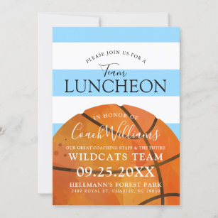 バスケットボール コーチ招待状 案内状 インビテーションデザイン Zazzle Co Jp