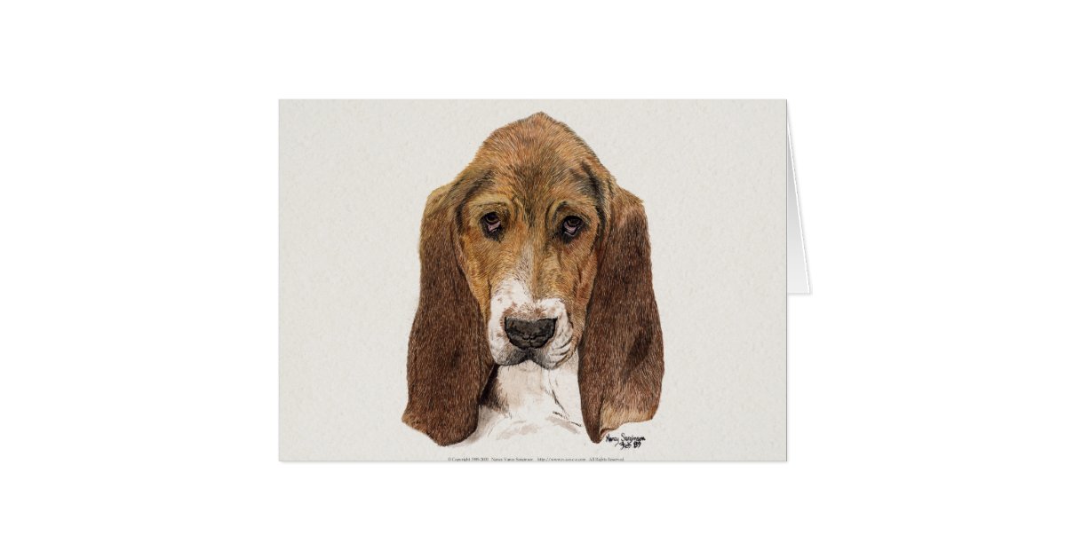 バセットハウンド犬 水彩画 Zazzle Co Jp