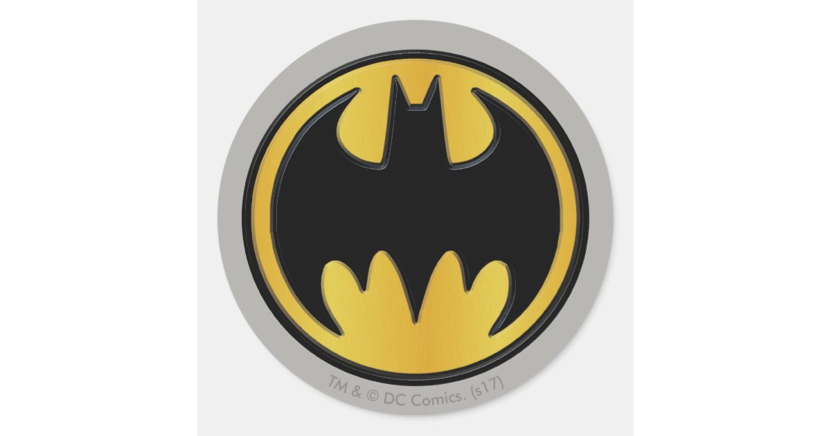 バットマン記号 クラシック丸型ロゴ ラウンドシール Zazzle Co Jp バットマン記号 クラシック丸型ロゴ ラウンドシール Zazzle Co Jp