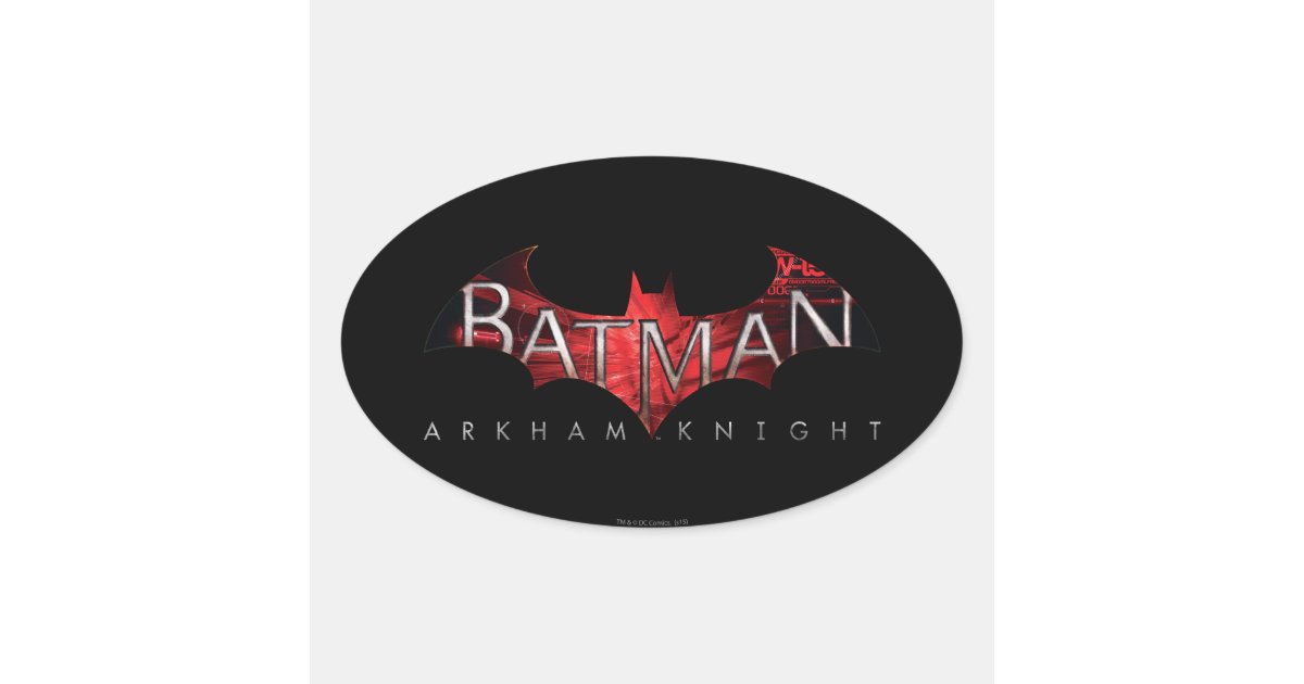 バットマン アーカム ナイト レッド ロゴ 楕円形シール Zazzle Co Jp バットマン アーカム ナイト レッド ロゴ 楕円形シール Zazzle Co Jp