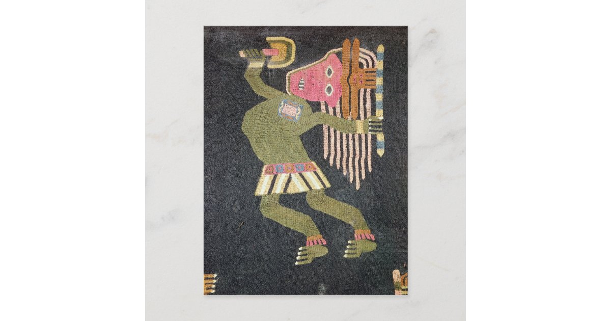 バトン Paracasの種族を持つ編まれたウールのダンサー ポストカード Zazzle Co Jp