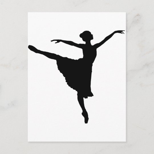 バレリーナen Pointe バレエダンサーのシルエット P ポストカード Zazzle Co Jp