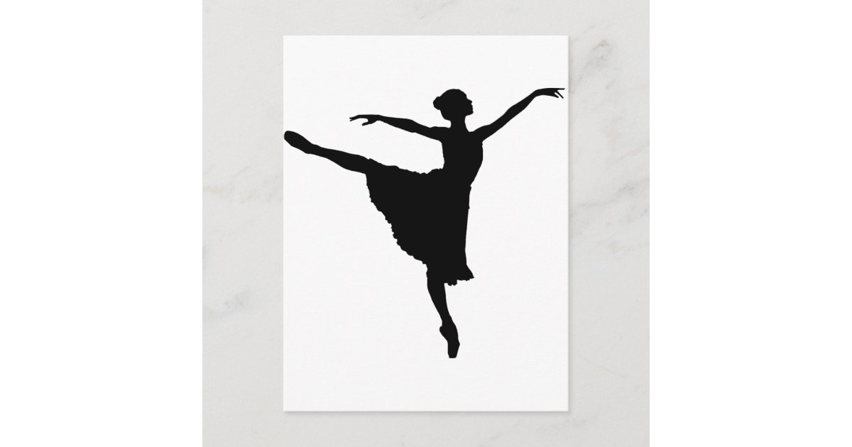 バレリーナen Pointe バレエダンサーのシルエット P ポストカード Zazzle Co Jp