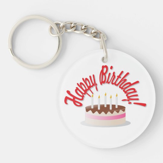 バースデー ケーキ キーホルダー Zazzle Co Jp