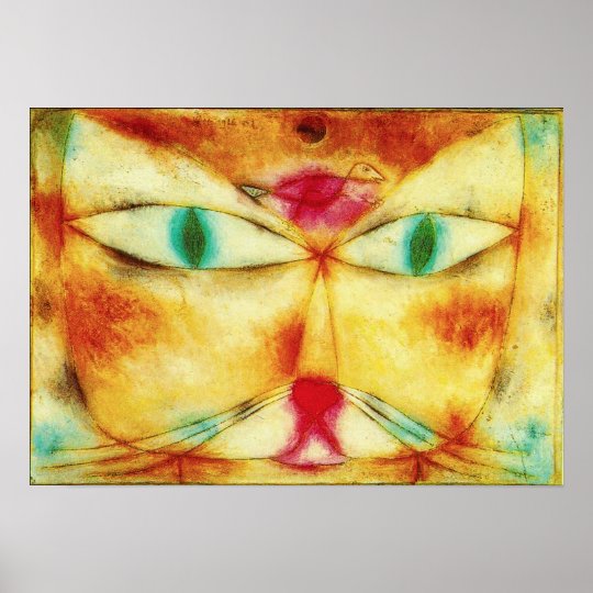 パウル クレー猫および鳥ポスター ポスター Zazzle Co Jp
