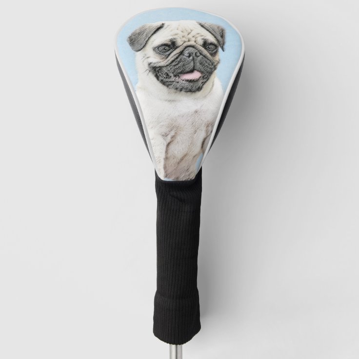パグの絵画 かわいい元の犬の芸術 ゴルフヘッドカバー Zazzle Co Jp パグの絵画 かわいい元の犬の芸術 ゴルフヘッドカバー Zazzle Co Jp