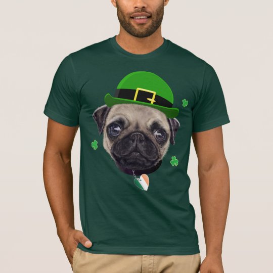 パグ犬のセントパトリックの日のアイルランド人の旗 Tシャツ Zazzle Co Jp