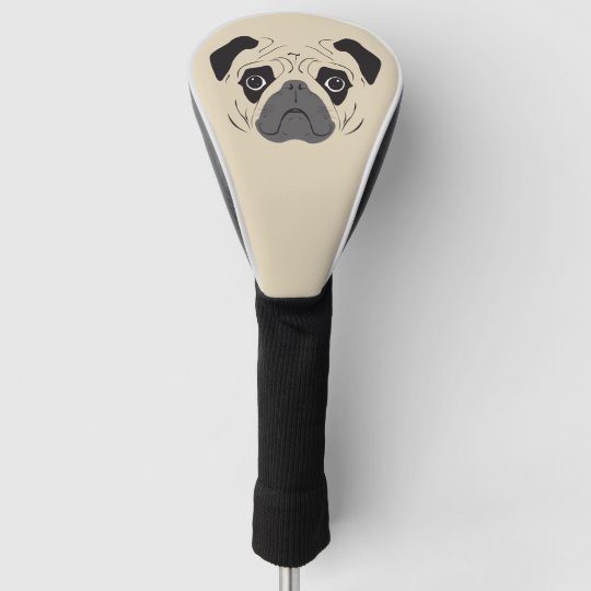 パグ顔シルエット ゴルフヘッドカバー Zazzle Co Jp