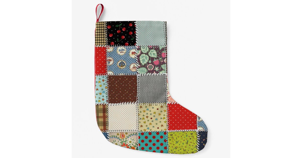 パッチワークのクリスマスのストッキング スモールクリスマスストッキング Zazzle Co Jp パッチワークのクリスマスのストッキング スモールクリスマスストッキング Zazzle Co Jp