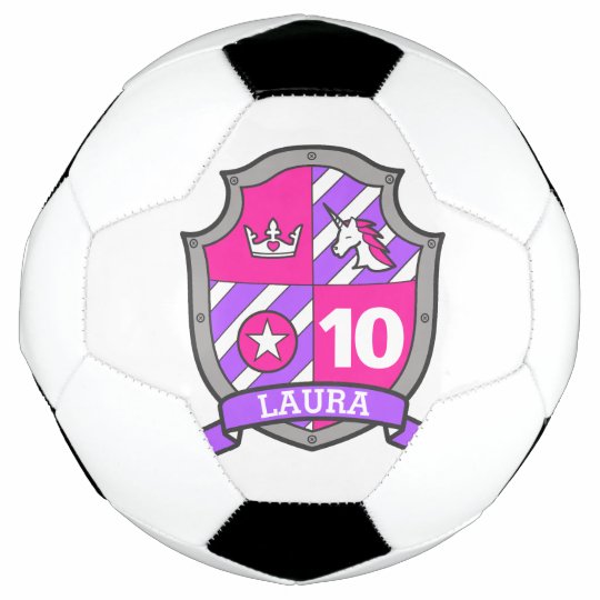 パーソナライズな名前の第10誕生日の女の子のサッカーボール サッカーボール Zazzle Co Jp
