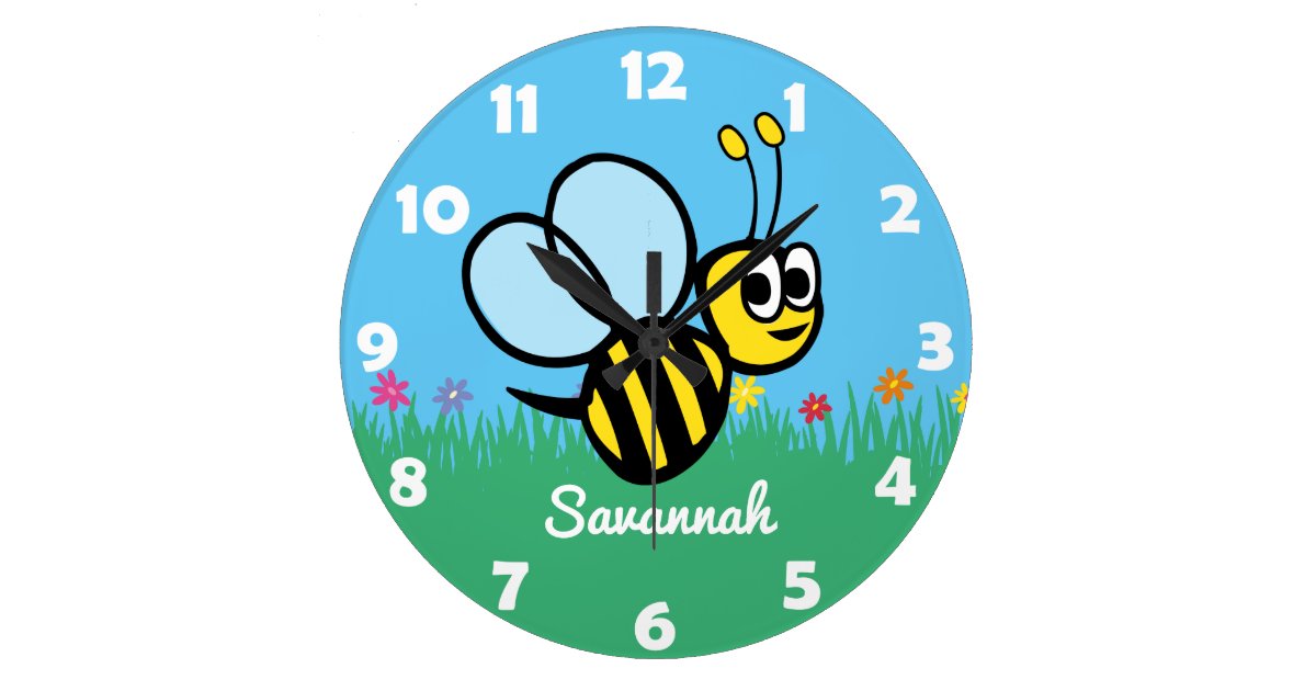 パーソナライズな子供のかわいい蜂の庭の 昆虫 マルハナバチ ラージ壁時計 Zazzle Co Jp パーソナライズな子供のかわいい蜂の庭の 昆虫 マルハナバチ ラージ壁時計 Zazzle Co Jp