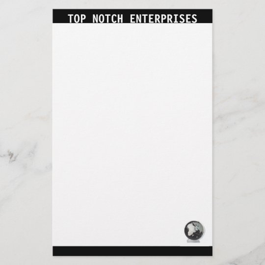 ビジネス用静止型白黒 便箋 Zazzle Co Jp