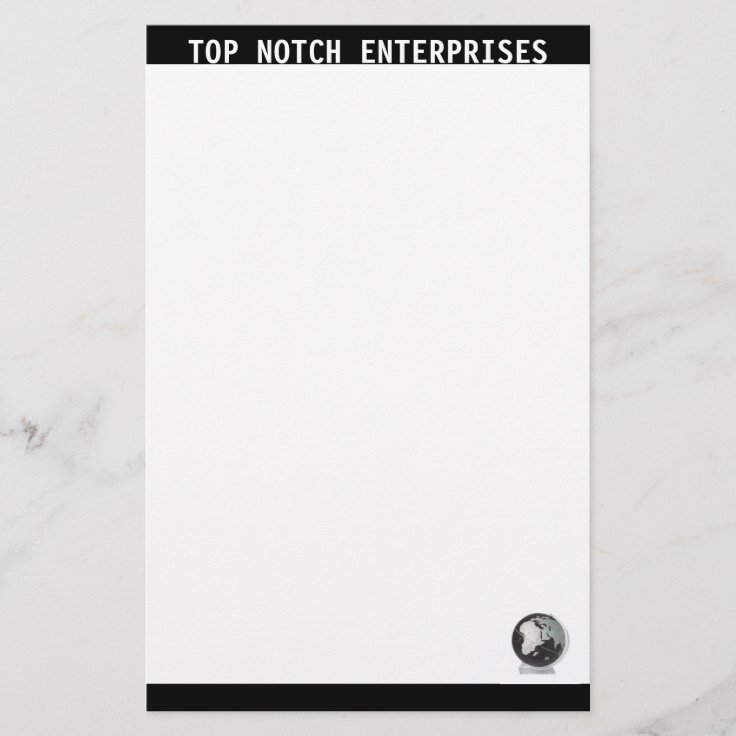 ビジネス用静止型白黒 便箋 Zazzle Co Jp