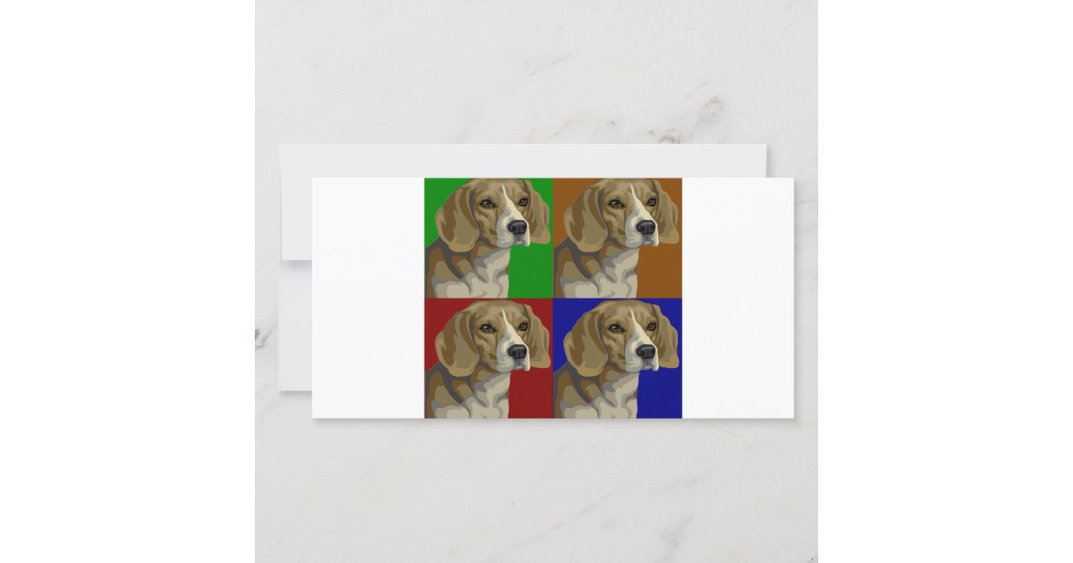 ビーグル犬の暗い原色のコラージュ Zazzle Co Jp