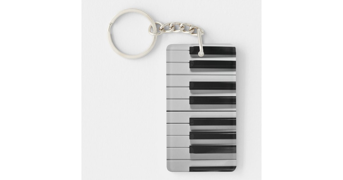 ピアノキーボードのカスタムなキーホルダー キーホルダー Zazzle Co Jp