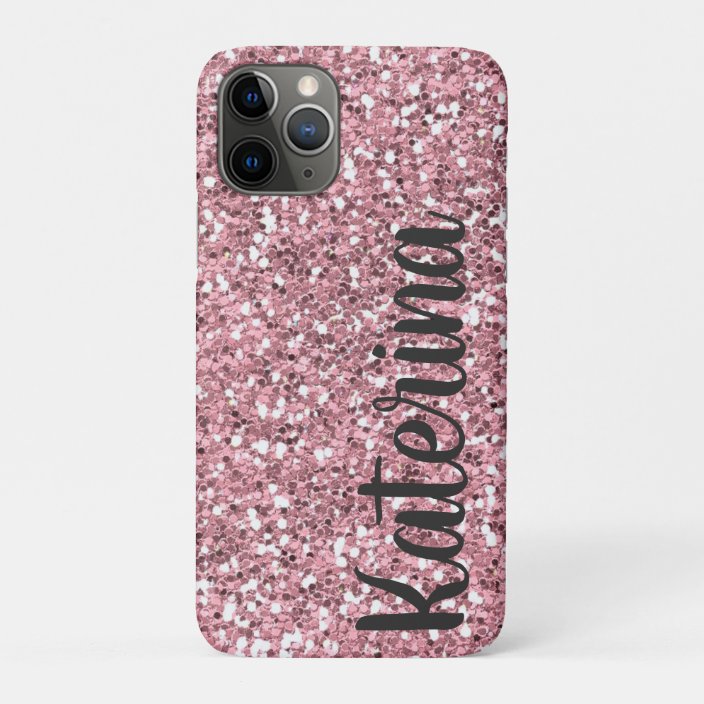 ピンクのグリッターパーソナライズされたと名前を Case Mate Iphoneケース Zazzle Co Jp